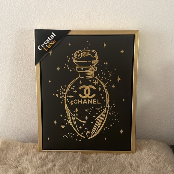 Fashion Crystal Luxe Gold and Black Art frame. - Picture 2 of 5